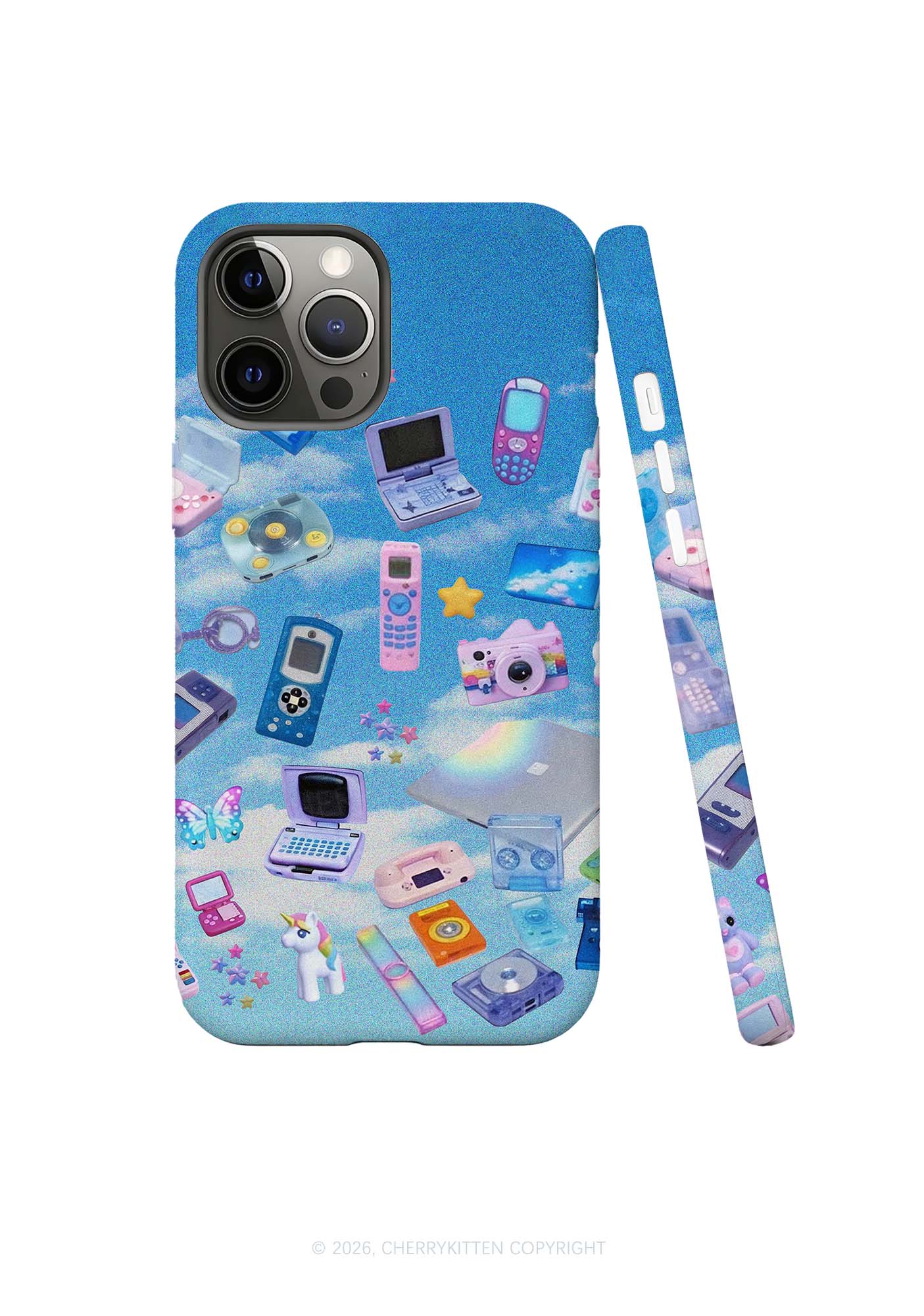 Punk Digital Y2K Phone Case Cherrykitten