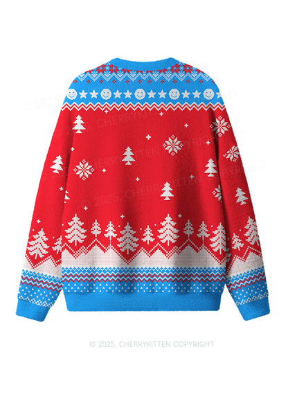 I Support A Mans Right Y2K Christmas Knit Sweatshirt Cherrykitten