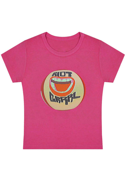 Curvy Riot Grrrl Mouth Baby Tee