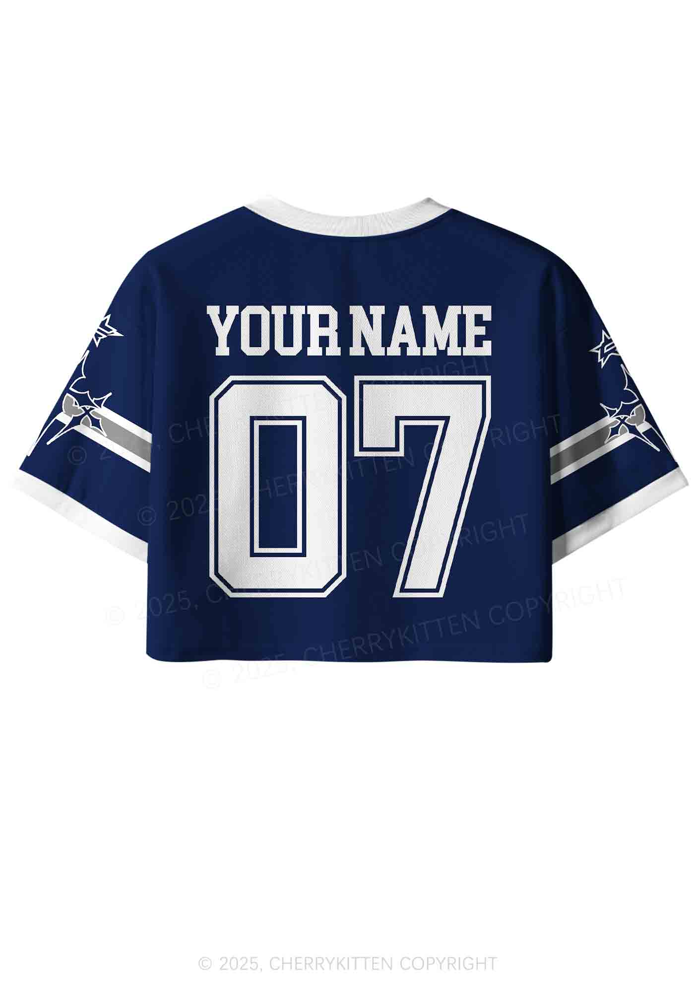 Custom Dark Blue Alpha Male Y2K Crop Sport Jersey Shirts Cherrykitten
