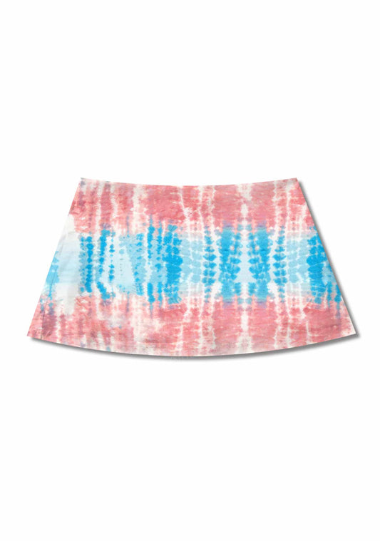 Tie Dye Trans Pride Y2K Print Mini Skirt Cherrykitten