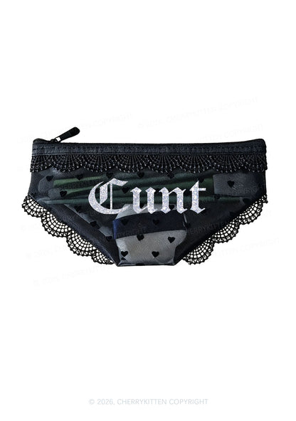 Glitter Cxxt Y2K Briefs Shape Cosmetic Pouch Cherrykitten