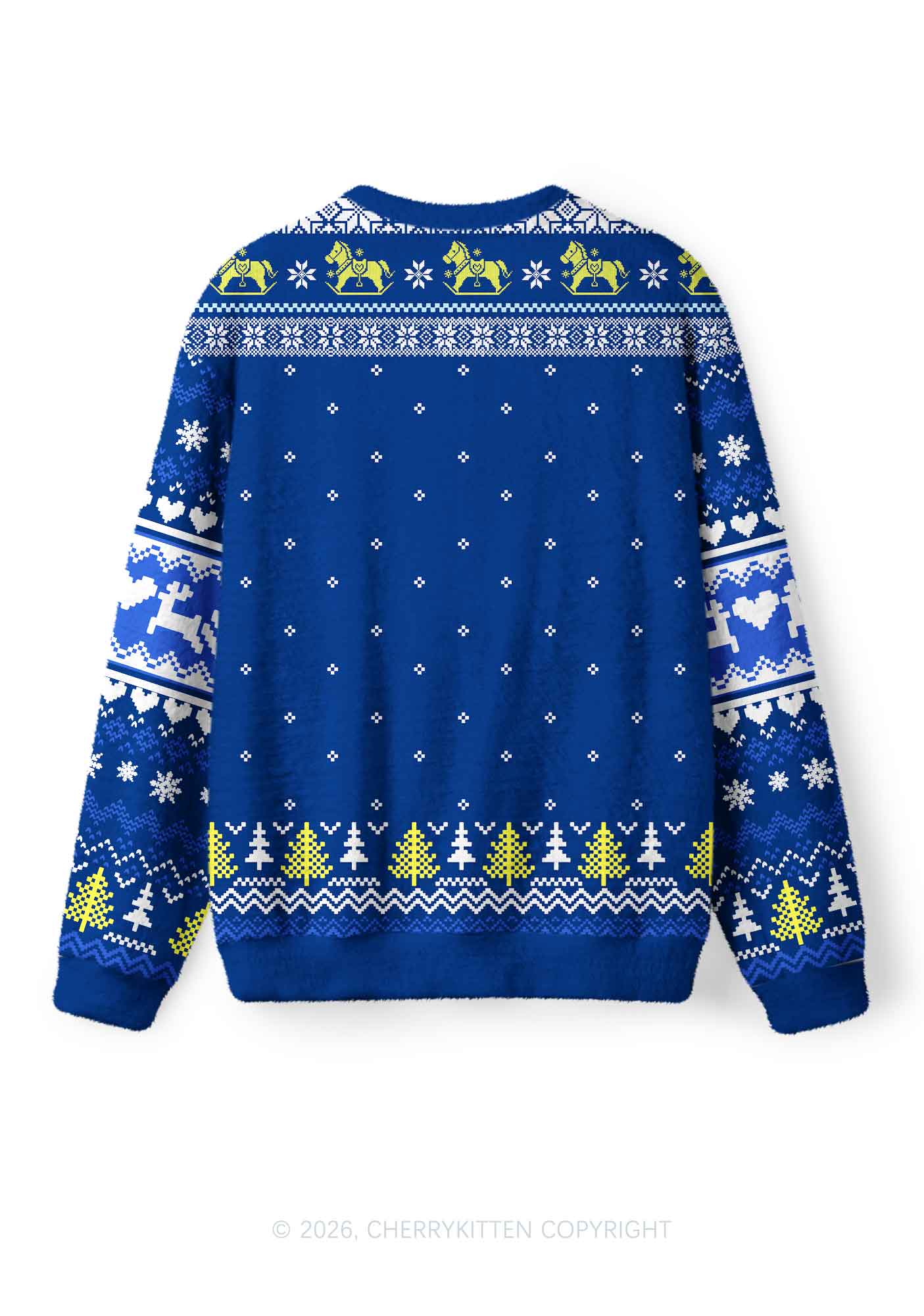 Fxxk The Police Bunny Y2K Christmas Knit Sweatshirt Cherrykitten