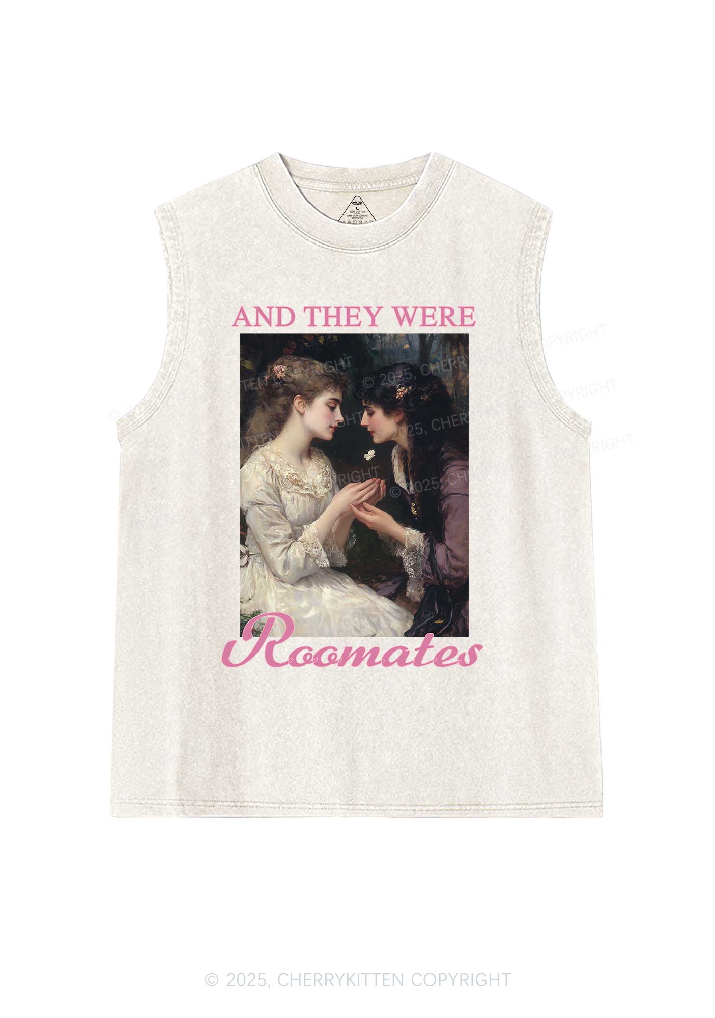 They Were Roomates Pride Y2K Washed Muscle Tank Cherrykitten