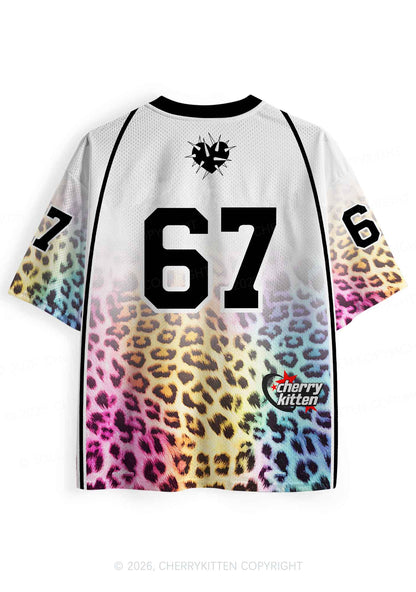 Rainbow Leopard Gay Thoughts Pride Y2K Sport Jersey Shirts Cherrykitten