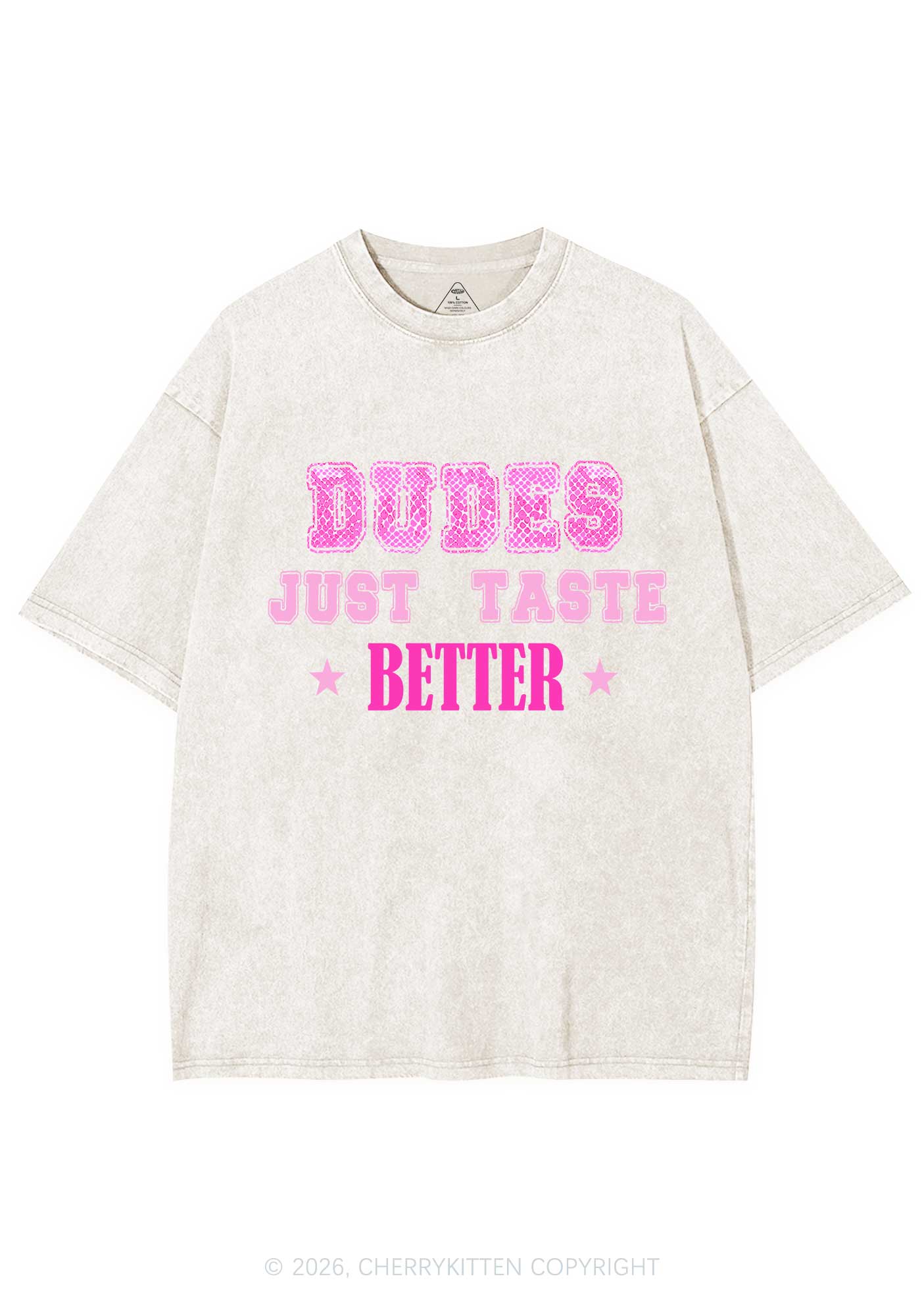 Dudes Just Taste Better Pride Y2K Shirts Washed Tee Cherrykitten