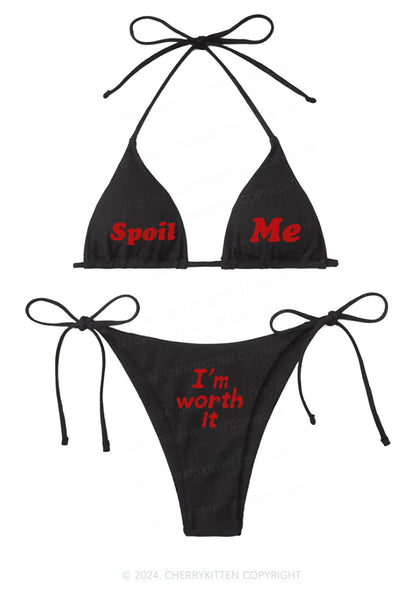 Spoil Me Y2K Halter Triangle Bikini Set Cherrykitten