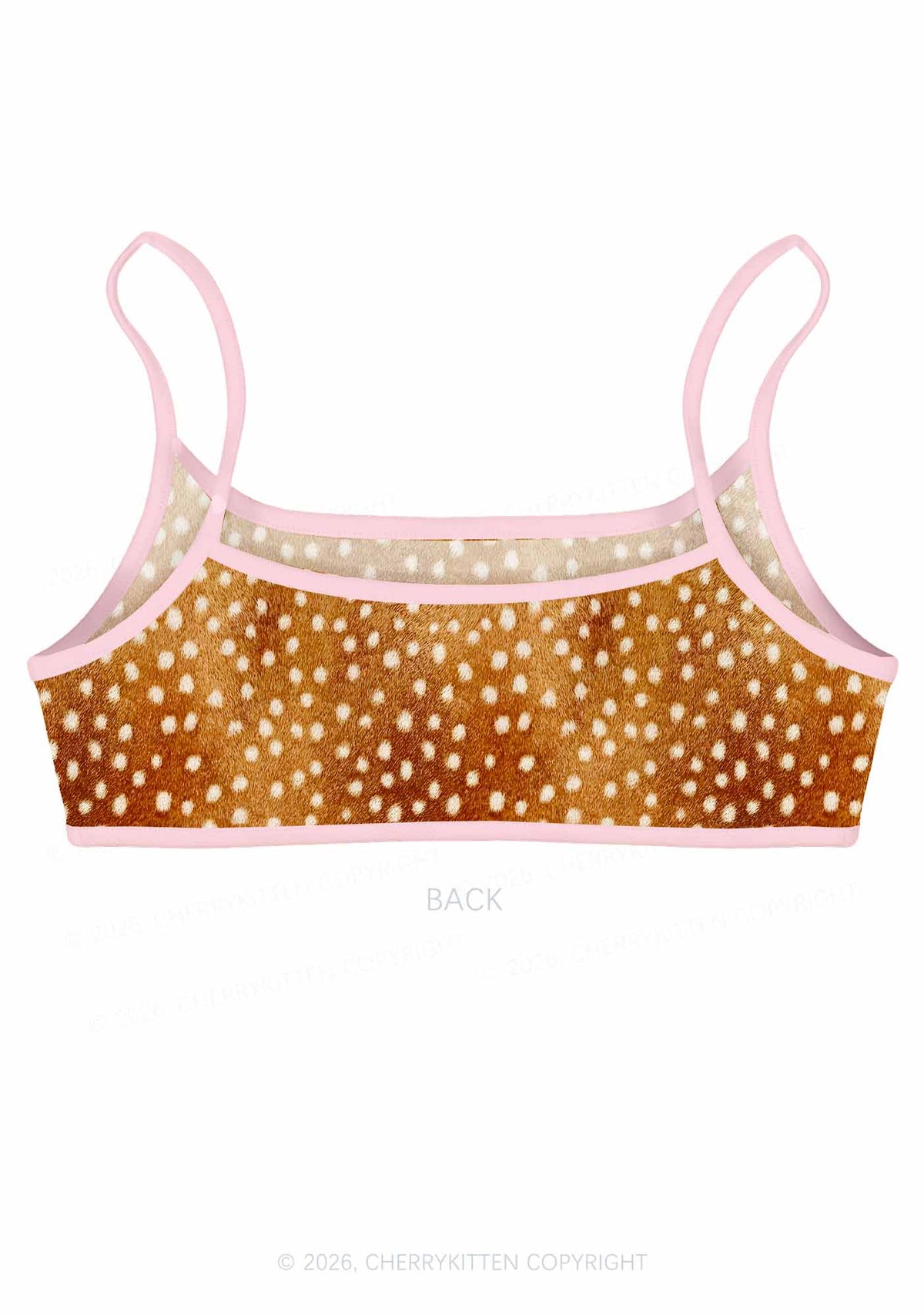 Angel Deer Spots Y2K Print Super Crop Cami Cherrykitten