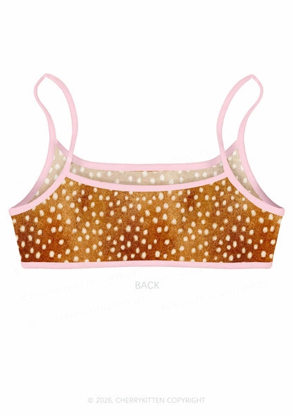 Angel Deer Spots Y2K Print Super Crop Cami Cherrykitten