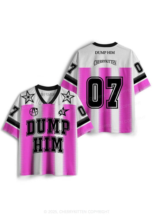 Custom Pink Dump Him Y2K Mesh Jersey Shirts Cherrykitten