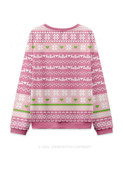 Dump Him Y2K Christmas Knit Sweatshirt Cherrykitten