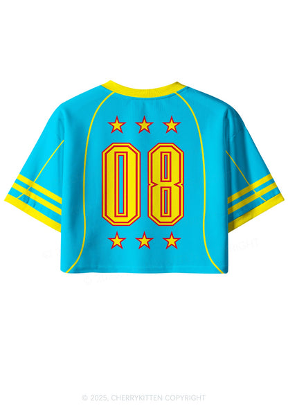 Custom Blue Ketamxxe Y2K Crop Sport Jersey Shirts Cherrykitten