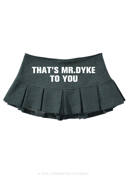Thats Mr Dyke Pride Y2K Mini Pleated Skirts Cherrykitten