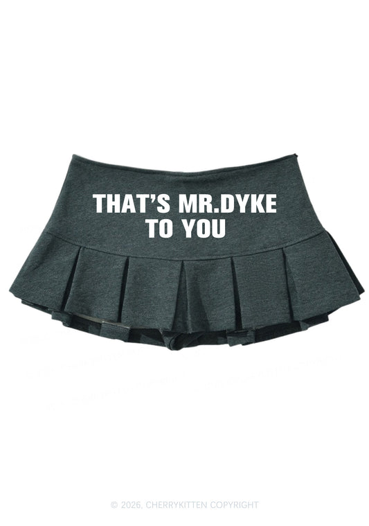 Thats Mr Dyke Pride Y2K Mini Pleated Skirts Cherrykitten