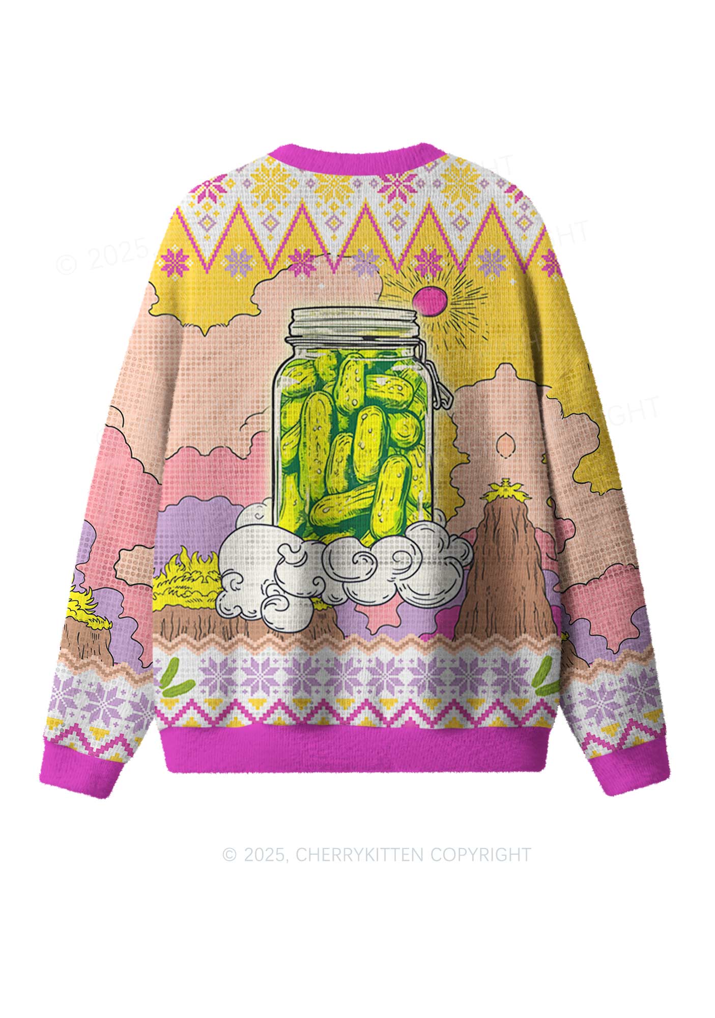 The Pickle Y2K Christmas Knit Sweatshirt Cherrykitten