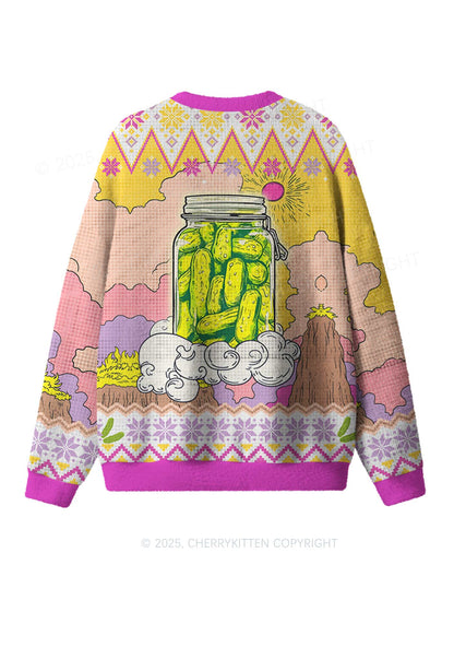 The Pickle Y2K Christmas Knit Sweatshirt Cherrykitten