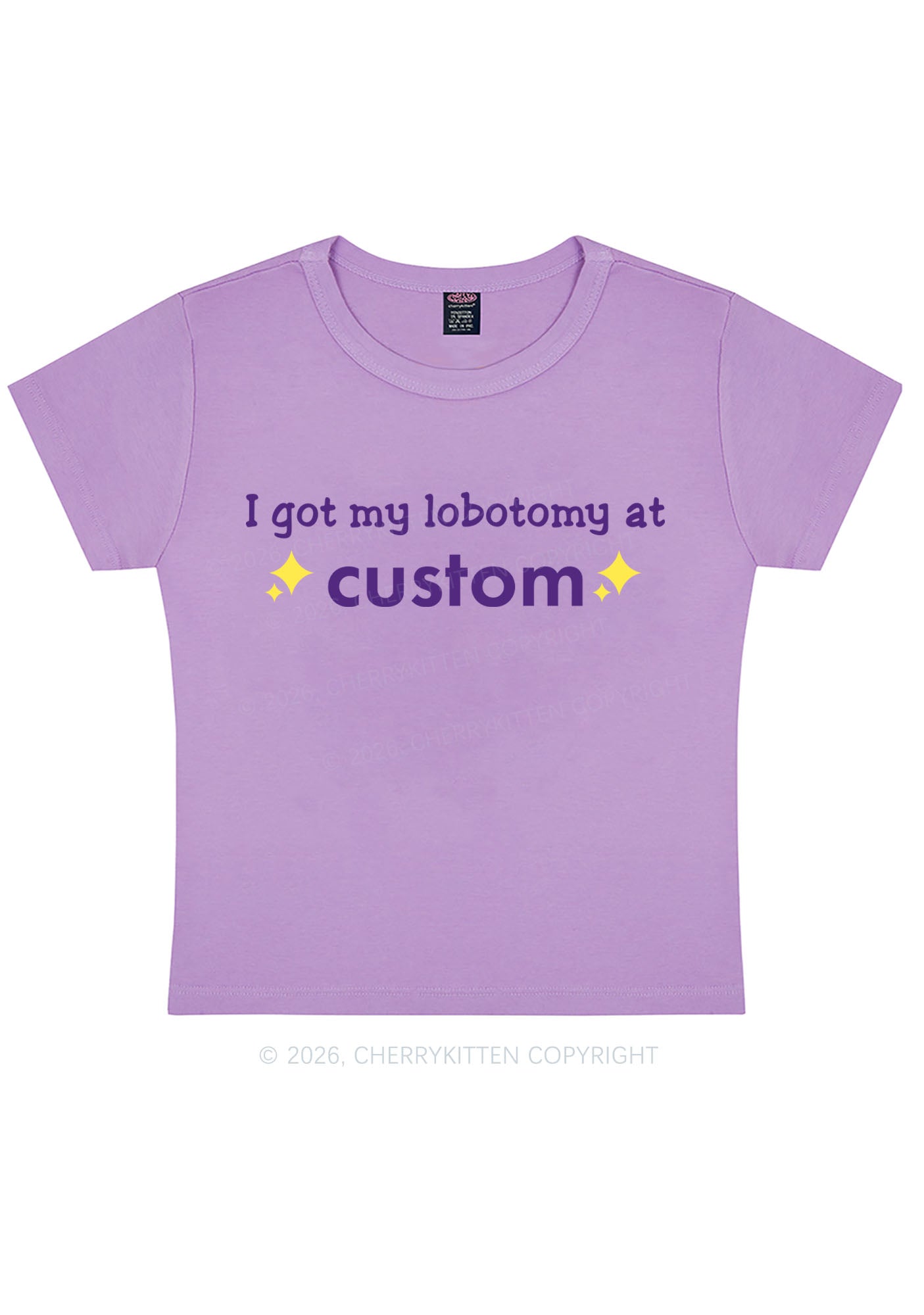 I Got My Lobotomy At Custom Y2K Baby Tee Cherrykitten