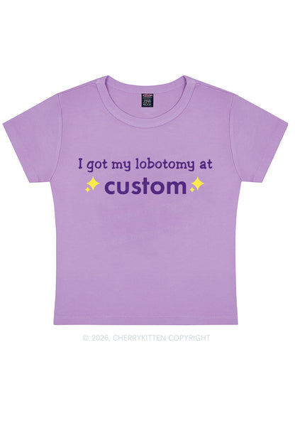I Got My Lobotomy At Custom Y2K Baby Tee Cherrykitten