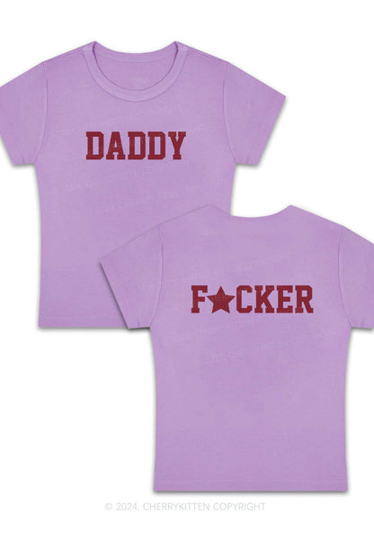 Daddyfxcker Two Sides Y2K Baby Tee Cherrykitten