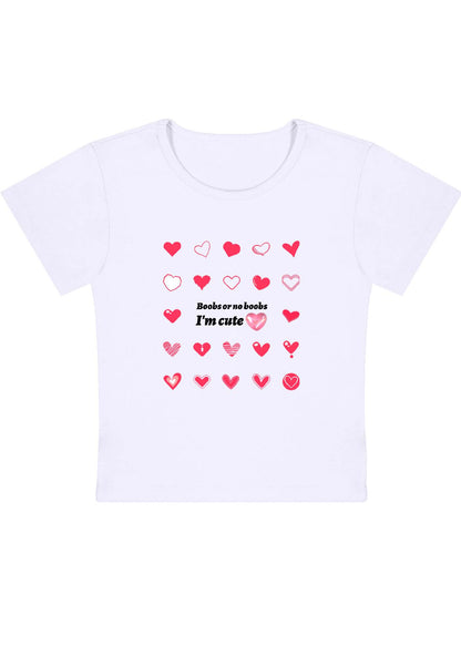 Curvy I'm Cute Hearts Baby Tee