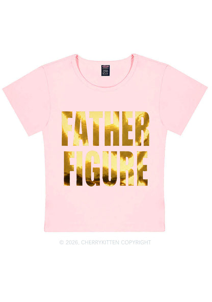 Father Figure Silver Foil Printed Y2K Baby Tee Cherrykitten