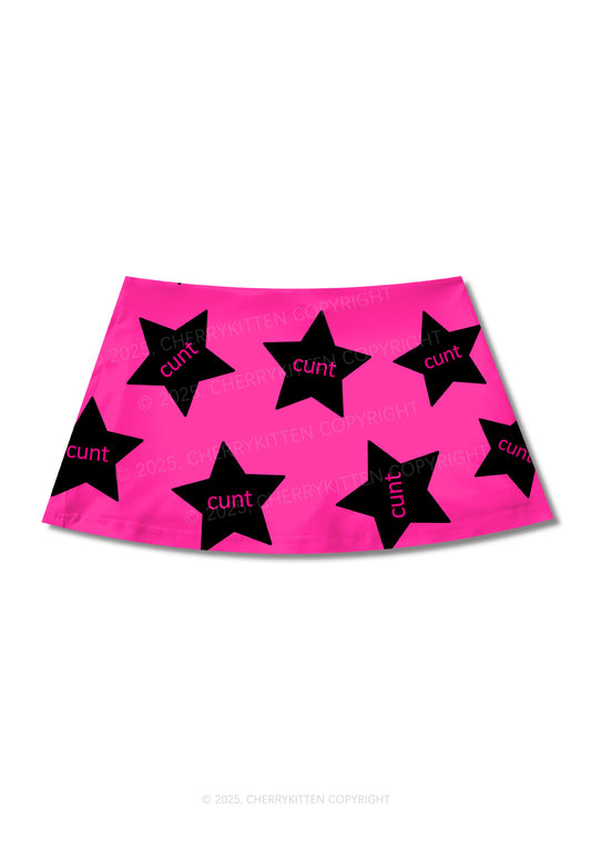 Cxxt Stars Y2K Print Mini Skirt Cherrykitten
