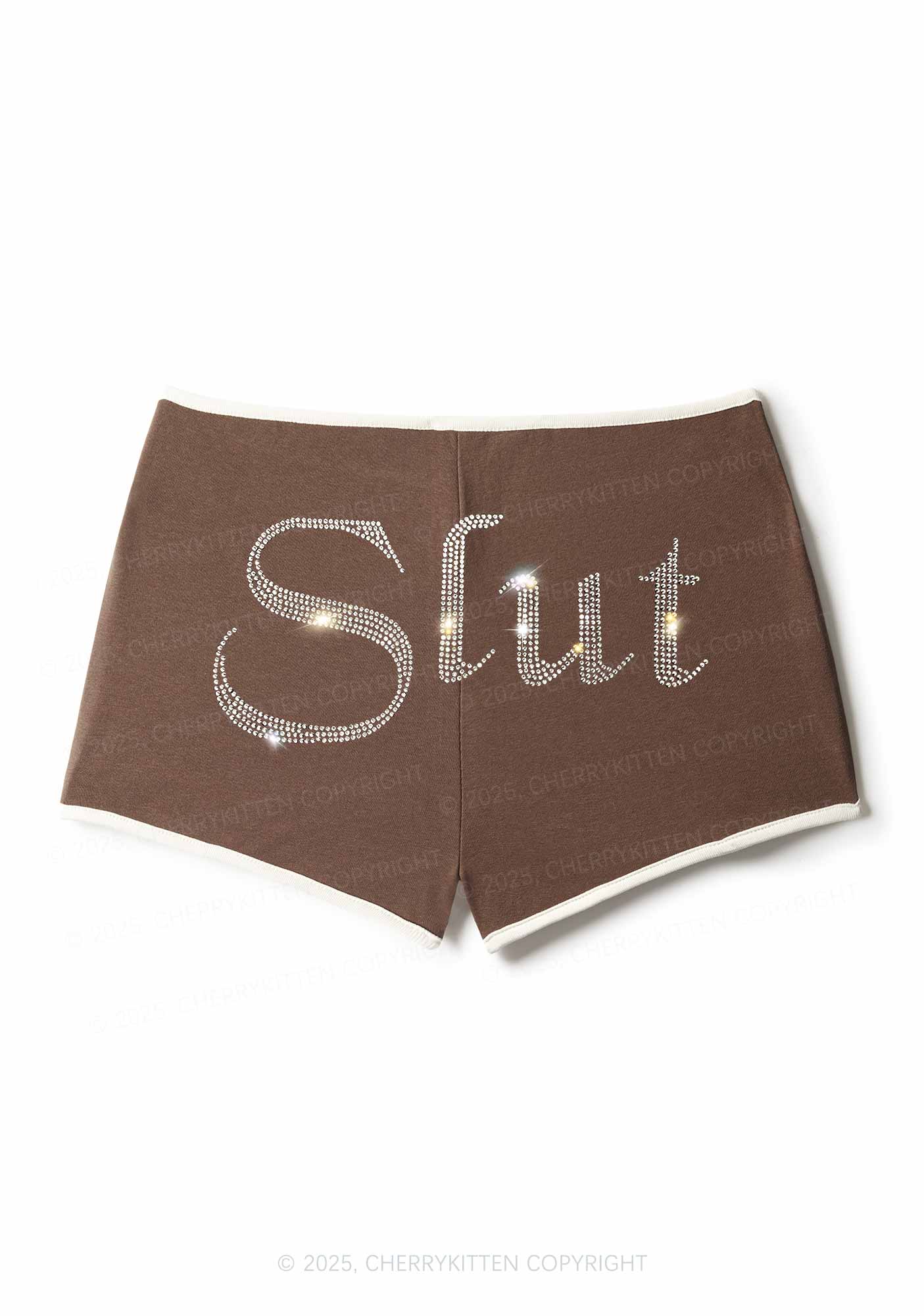 Rhinestone Slxt Y2K Booty Shorts Cherrykitten