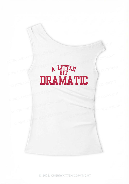 A Little Bit Dramatic Y2K Off Shoulder Tank Top Cherrykitten