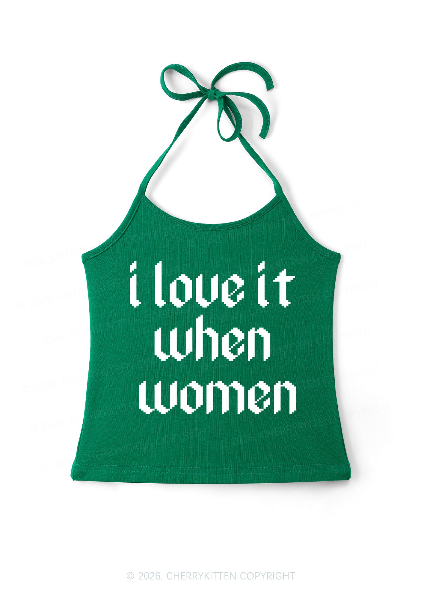 I Love It When Women Pride Y2K Halter Neck Cami Cherrykitten