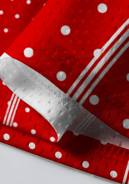 Custom Red Polka Dots Cxxt Y2K Sport Jersey Shirts Cherrykitten