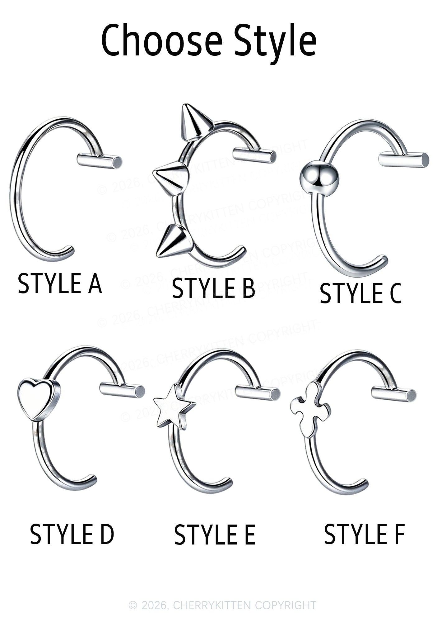 1pc No Pierced Lip Rings Y2K Piercing Cherrykitten