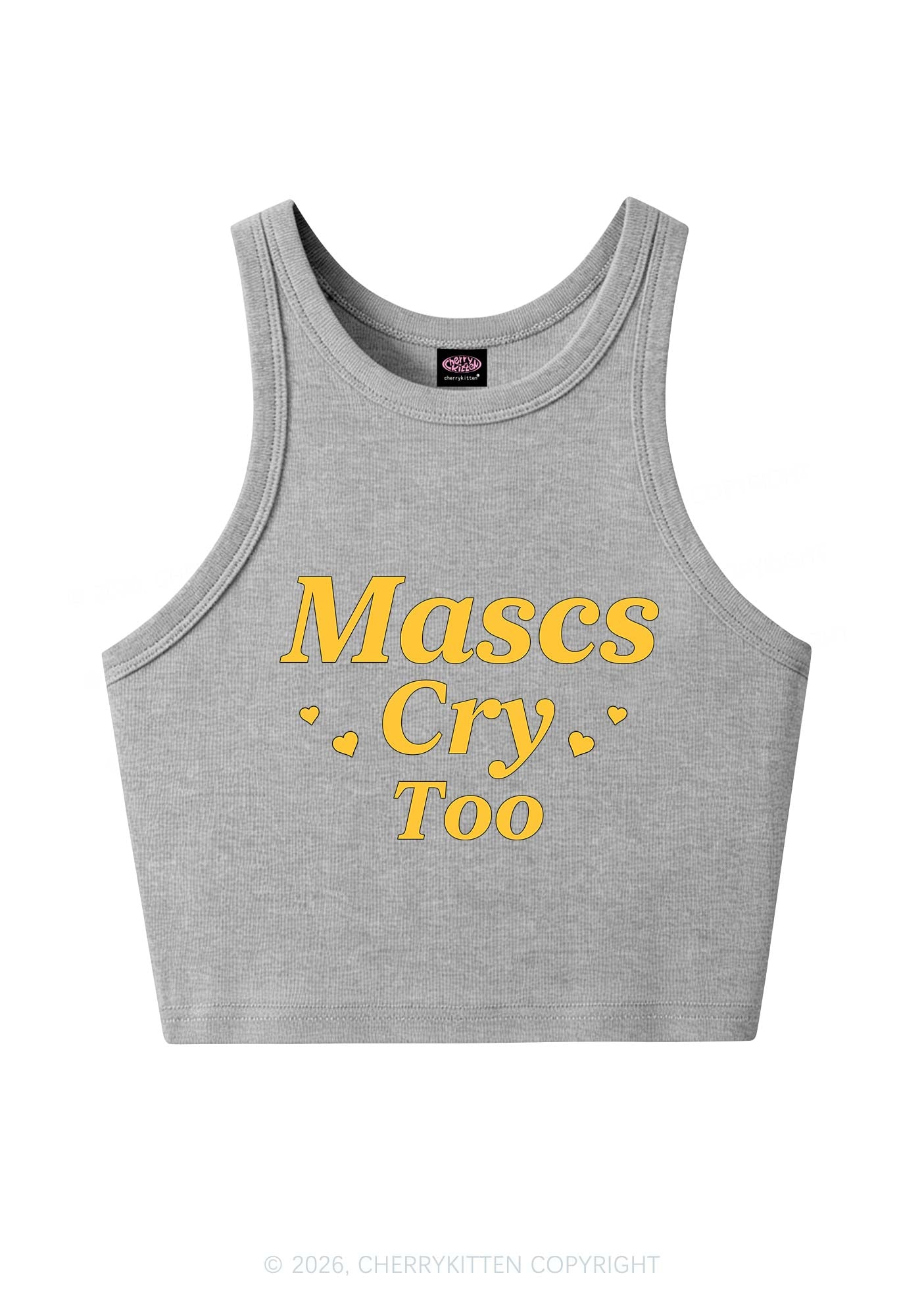Mascs Cry Too Pride Y2K Crop Tank Top Cherrykitten