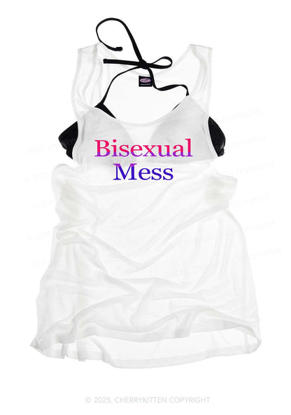 Bisexual Mess Pride Y2K Sheer Boyfriend Tank Cherrykitten