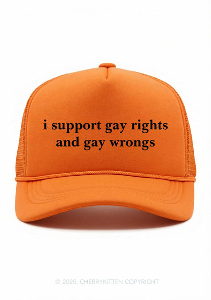 Support Gay Rights Pride Y2K Trucker Hat Cherrykitten