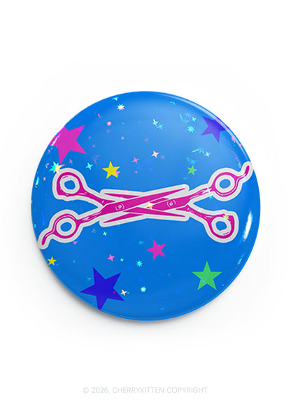 Pink Scissor Pride 1Pc Y2K Pin Badge Cherrykitten