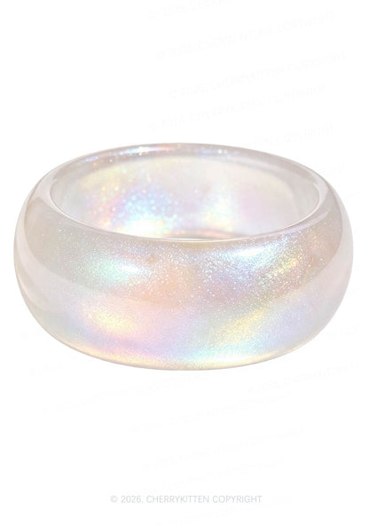 Glitter Jelly Color Y2K Cuff Bangle Cherrykitten