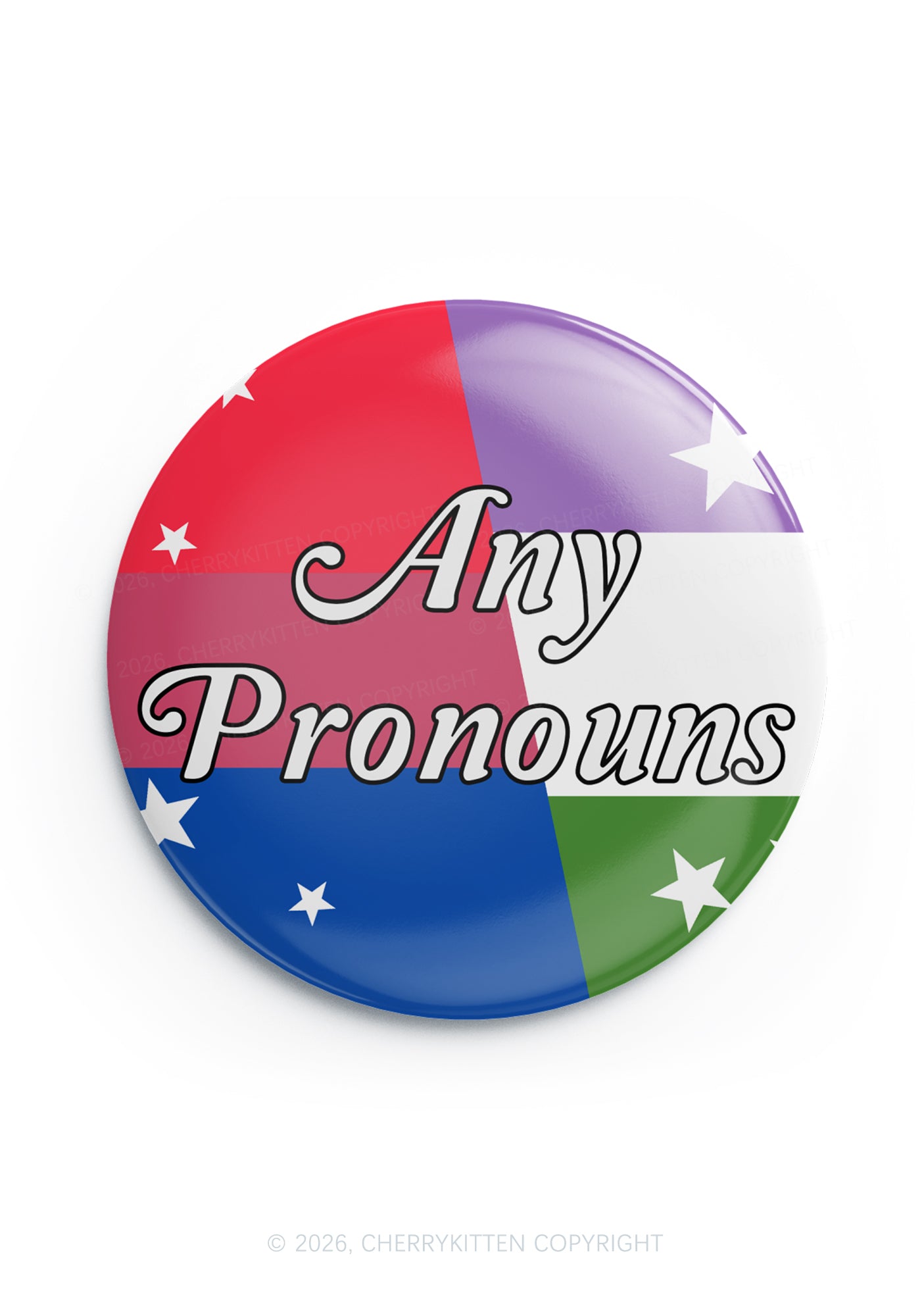 Any Pronouns 1Pc Y2K Pin Badge Cherrykitten