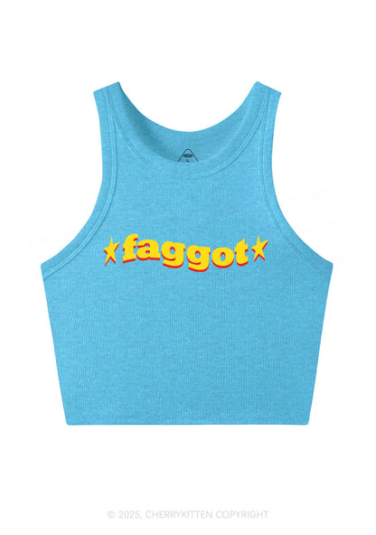 Red Faggot Pride Y2K Crop Tank Top Cherrykitten