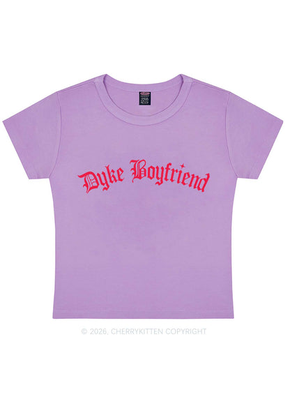 Dyke Boyfriend Pride Y2K Baby Tee Cherrykitten