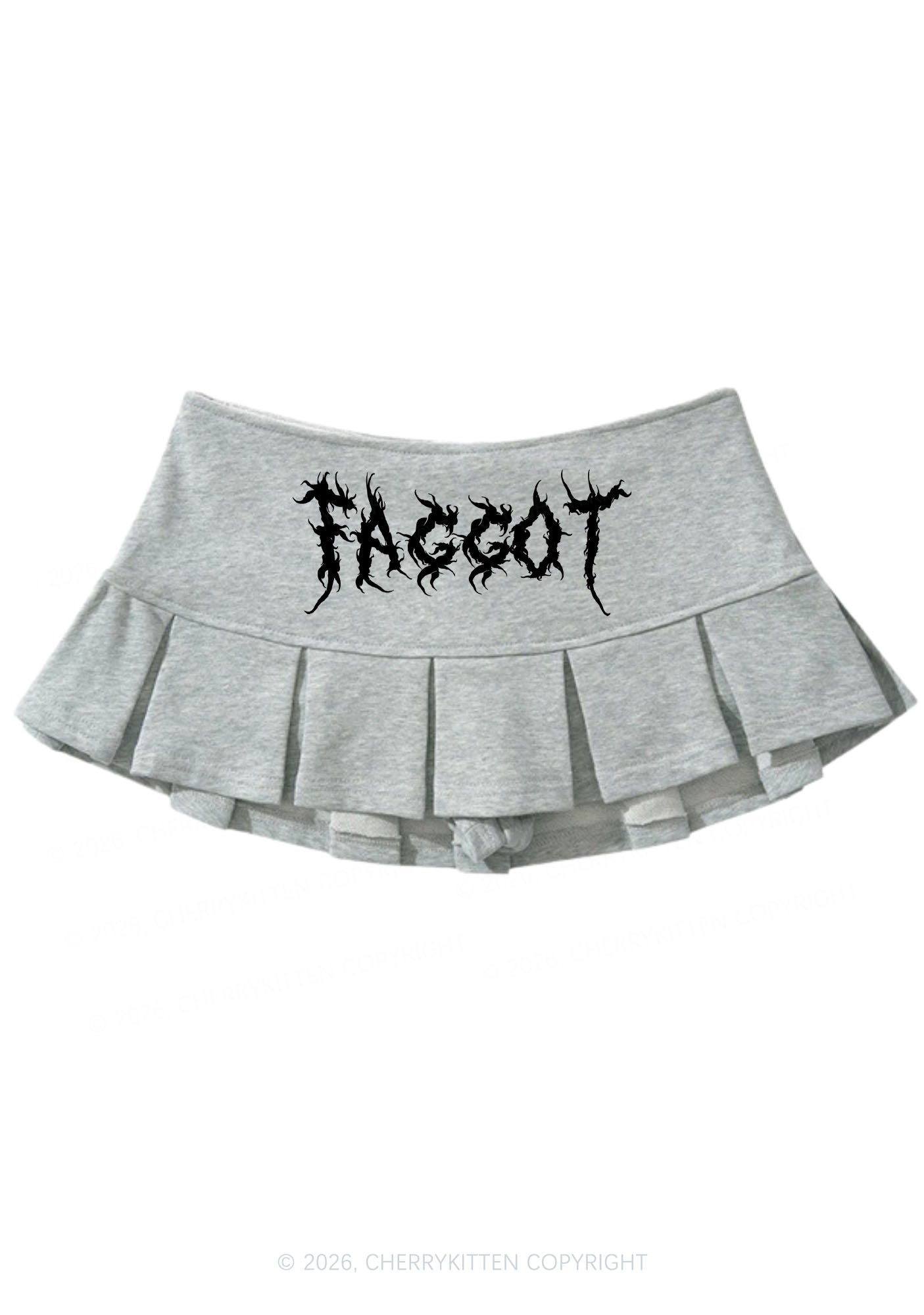 Punk Faggot Pride Y2K Mini Pleated Skirts Cherrykitten