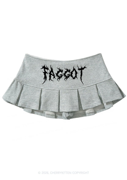 Punk Faggot Pride Y2K Mini Pleated Skirts Cherrykitten