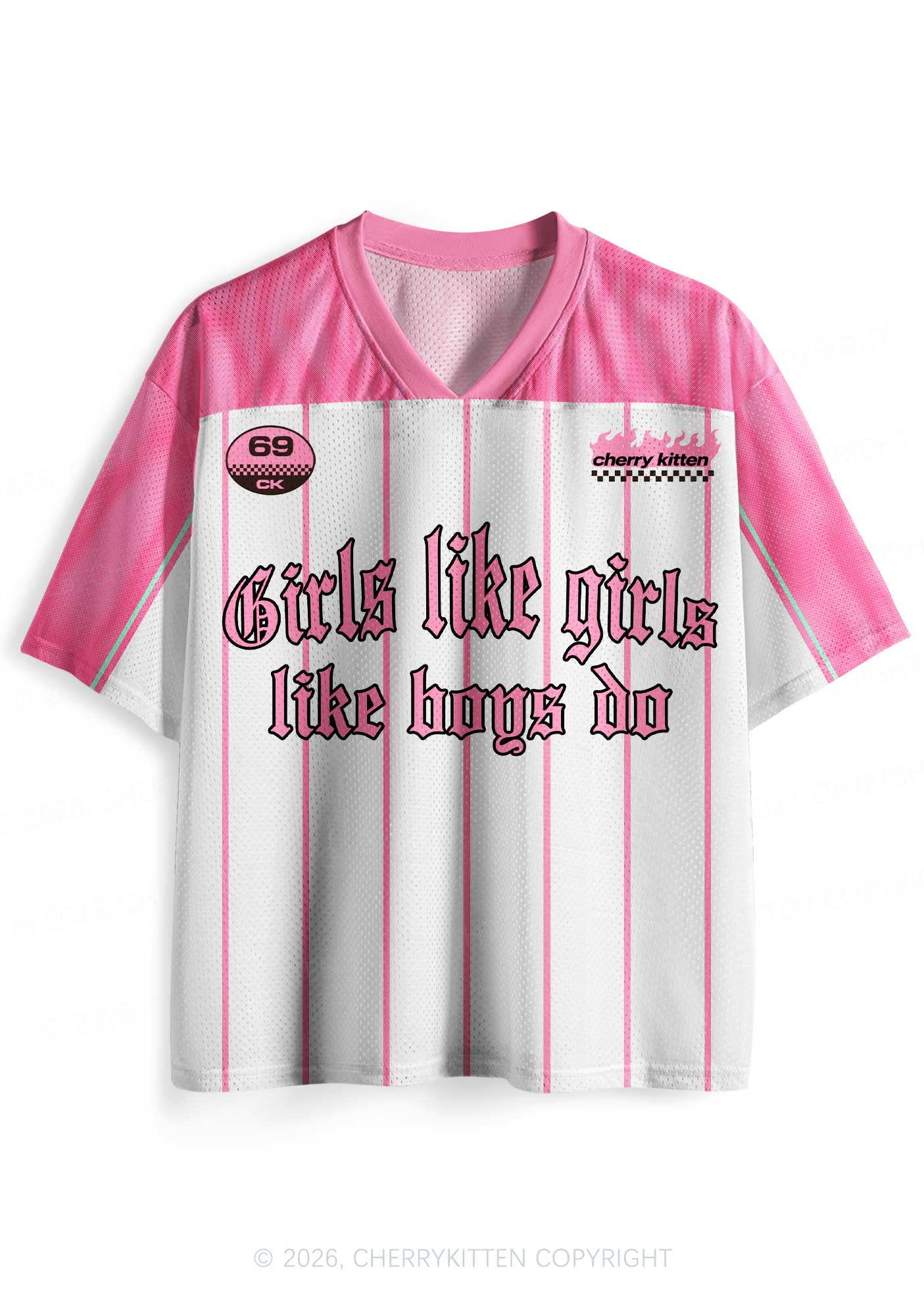 Girls Like Girls Like Boys Do Pride Y2K Sport Jersey Shirts Cherrykitten