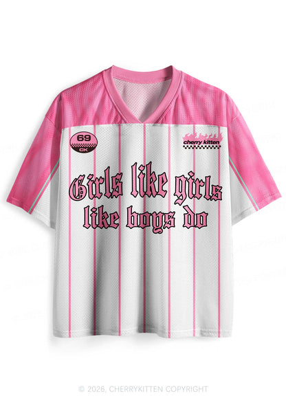 Girls Like Girls Like Boys Do Pride Y2K Sport Jersey Shirts Cherrykitten