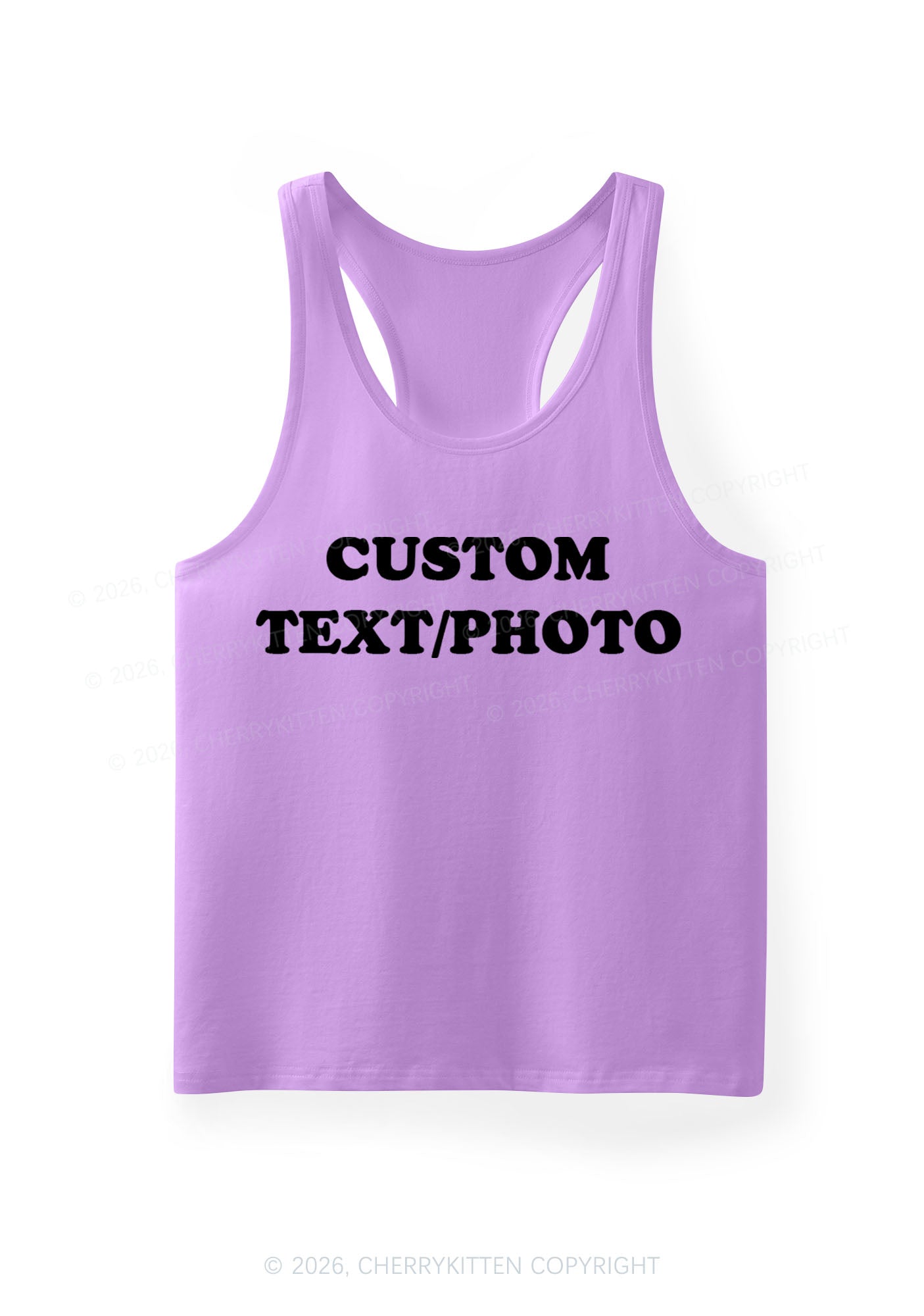 Custom Personalized Text Y2K Men Racerback Tank Top Cherrykitten