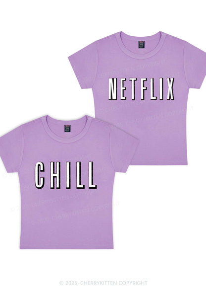 Netflix Chill Y2K Valentine's Day Baby Tee Cherrykitten