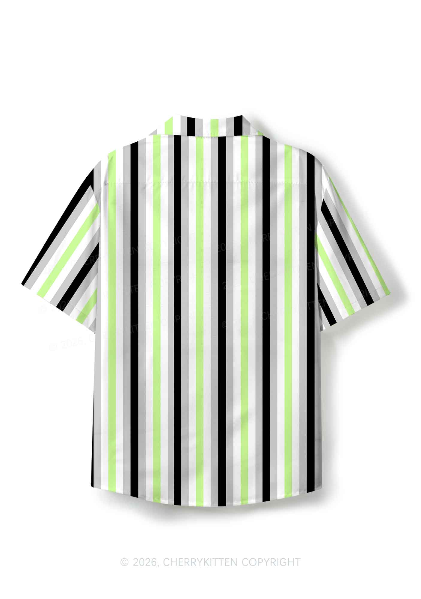Agender Flag Pride Y2K Print Hawaiian Shirt Cherrykitten