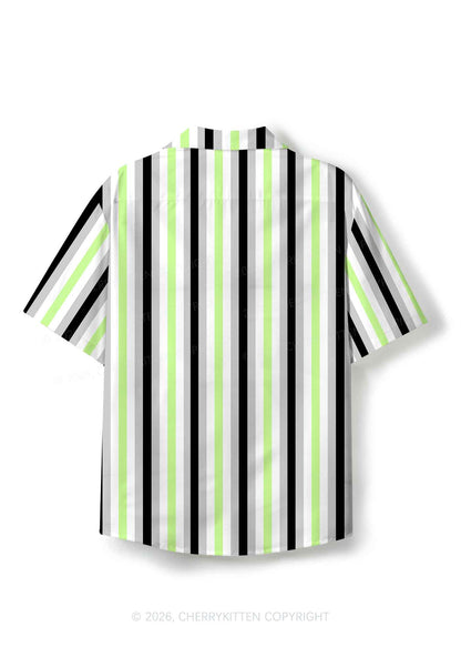 Agender Flag Pride Y2K Print Hawaiian Shirt Cherrykitten