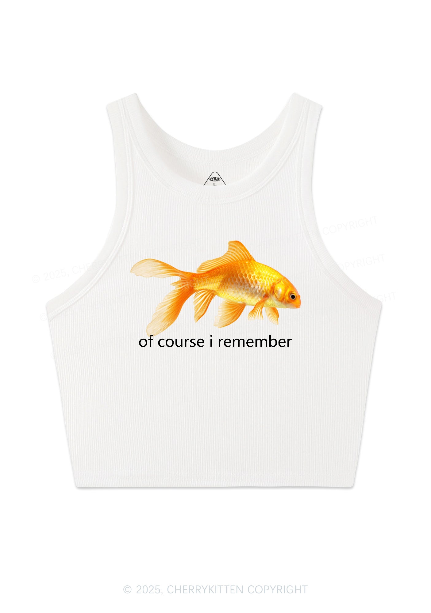 I Remember Goldfish Y2K Crop Tank Top Cherrykitten