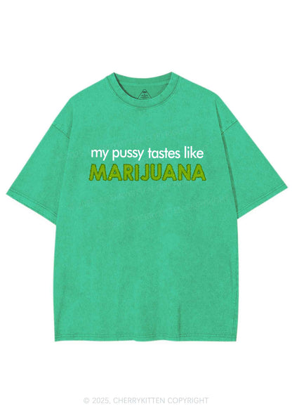 My Puxxy Tastes Y2K Shirts Washed Tee Cherrykitten