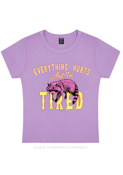 I Am Tried Y2K Baby Tee Cherrykitten